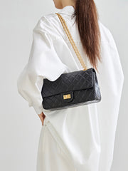 Classic Flap Bag Genuine Leather Shoulder Bag｜Minimalist Quilted Evening Bag ｜Crossbody Bag, Lady Elegant Handbag, Fashion Bag, Gift