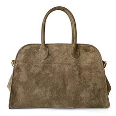 Autumn & Winter Italian Suede Leather Large Commuter Tote, Fashion Women's Shoulder & Crossbody Handbag, Leather Everyday Bag