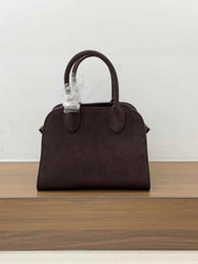 Autumn & Winter Italian Suede Leather Large Commuter Tote, Fashion Women's Shoulder & Crossbody Handbag, Leather Everyday Bag