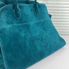 Autumn & Winter Italian Suede Leather Large Commuter Tote, Fashion Women's Shoulder & Crossbody Handbag, Leather Everyday Bag