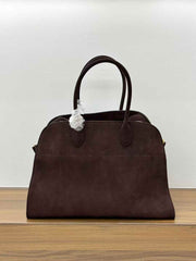 Autumn & Winter Italian Suede Leather Large Commuter Tote, Fashion Women's Shoulder & Crossbody Handbag, Leather Everyday Bag