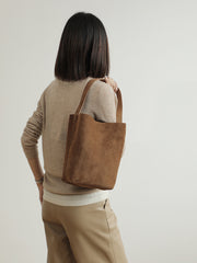 Autumn & Winter New Suede Leather Shoulder Bucket Bag | Minimalist Daily Commuter Bucket Bag for Women