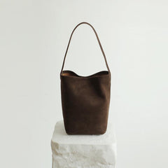 Autumn & Winter New Suede Leather Shoulder Bucket Bag | Minimalist Daily Commuter Bucket Bag for Women