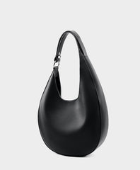 Crescent Hobo Bag in Smooth Genuine Leather | Versatile Crossbody Handbag