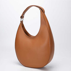 Crescent Hobo Bag in Smooth Genuine Leather | Versatile Crossbody Handbag