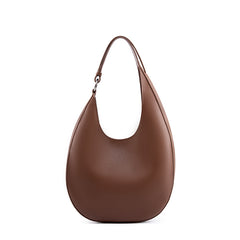 Crescent Hobo Bag in Smooth Genuine Leather | Versatile Crossbody Handbag