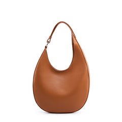 Crescent Hobo Bag in Smooth Genuine Leather | Versatile Crossbody Handbag