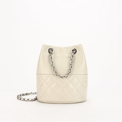 Elegant Calfskin Quilted Chain Bucket Bag | Fashion Quilted Shoulder & Crossbody Bag