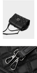 Elegant Genuine Leather Women's Diamond Quilted Handbag, Versatile Cowhide Leather Shoulder Bag for Daily Use