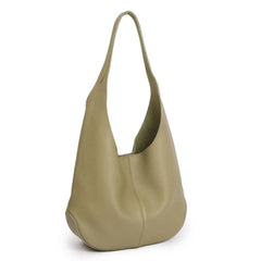 Essentials Genuine Leather Slouch Hobo Bag, Must-have Fashion Designer Bucket Tote Bag