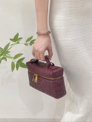 Handcrafted Lambskin Woven Crossbody and Handbag | Chic Women Lightweight Luxury Box Woven Bag