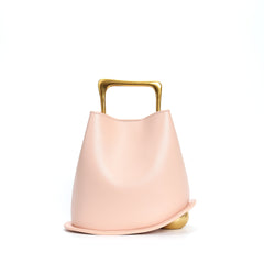 IT Ozzy Bag | Modern Chic Leather Shoulder Bucket Bag with Amber Acrylic Handles