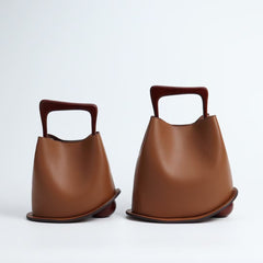 IT Ozzy Bag | Modern Chic Leather Shoulder Bucket Bag with Amber Acrylic Handles