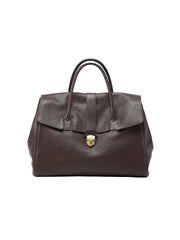 Large Elegant Genuine Leather Vintage Tote Briefcase for Women