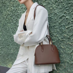 Large Emma Luxurious Two-way Large Premium Italian Leather Bag | Handcrafted Full-grain Eve Calf Leather Shoulder Bag