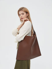 Large Genuine Leather Classic Tote Bag for Women | Commuter Large Laptop Bag