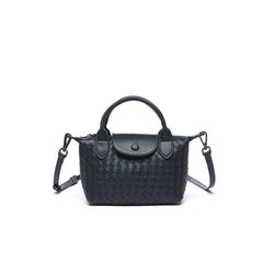 Luxurious Lambskin Leather Handwoven Shoulder Bag | Top Handle Designer Bag