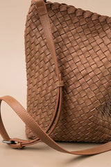 Luxury Handwoven Lambskin Leather Shoulder Bucket Bag | Double-Knotted Handcrafted Crossbody Bag