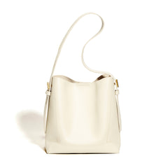 Minimalist Bucket Bag in Genuine Leather | Leather Shoulder Bag, Chic Crossbody Bag, Gift for Her