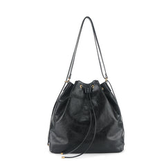 Minimalist Lightweight Oiled Cowhide Leather Versatile Backpack & Shoulder Bucket Bag, Crossbody Tote and Bucket Bag For Women