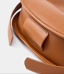 Minimalist Soft Genuine Leather Baguette-Style Shoulder Bag for Everyday, Tote & Crossbody Bag