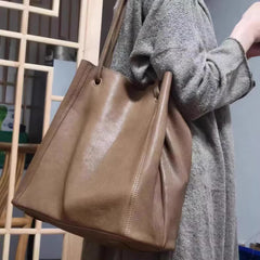 Soft Leather Bucket Bag for Women | Genuine Leather Crossbody laptop Bag | Large Tote Bag