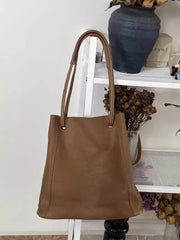 Soft Leather Bucket Bag for Women | Genuine Leather Crossbody laptop Bag | Large Tote Bag