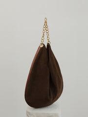 Oversized Fashion Cowhide Leather Chain Boho Bag, Must-have Fashion Tote Bag