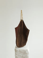 Oversized Fashion Cowhide Leather Chain Boho Bag, Must-have Fashion Tote Bag