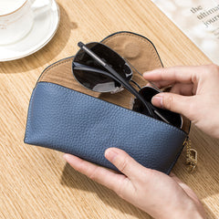 Premium Cowhide  Leather Glasses Case | Portable Sunglasses Pouch with Minimalist Design