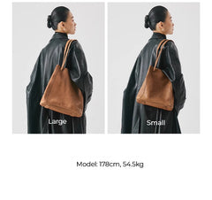 Soft Leather Bucket Bag for Women | Genuine Leather Crossbody laptop Bag | Large Tote Bag