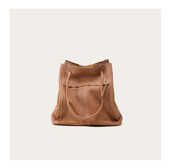 Soft Leather Bucket Bag for Women | Genuine Leather Crossbody laptop Bag | Large Tote Bag