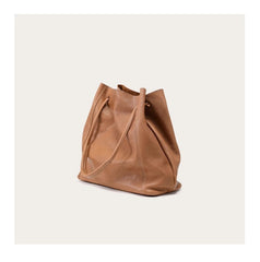 Soft Leather Bucket Bag for Women | Genuine Leather Crossbody laptop Bag | Large Tote Bag