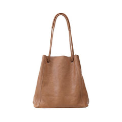 Soft Leather Bucket Bag for Women | Genuine Leather Crossbody laptop Bag | Large Tote Bag