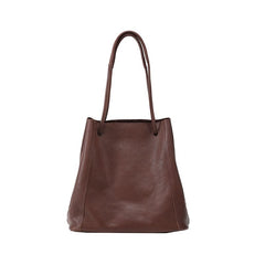 Soft Leather Bucket Bag for Women | Genuine Leather Crossbody laptop Bag | Large Tote Bag