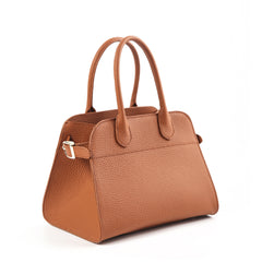 Versatile Genuine Leather Tote Bag - Women's Boston Shoulder Bag for Everyday Commute, Luxury Designer Bag