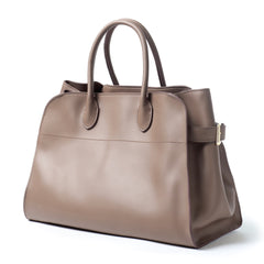 Versatile Genuine Leather Tote Bag - Women's Boston Shoulder Bag for Everyday Commute, Luxury Designer Bag