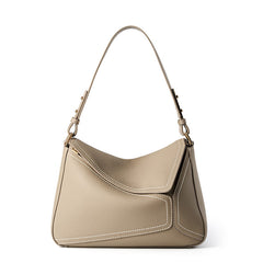 Women's Geometric Pebbled Leather Shoulder Bag | Timeless Leather Crossbody Bag