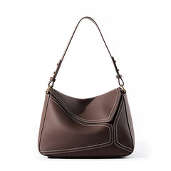 Women's Geometric Pebbled Leather Shoulder Bag | Timeless Leather Crossbody Bag