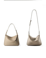 Women's Geometric Pebbled Leather Shoulder Bag | Timeless Leather Crossbody Bag