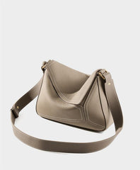 Women's Geometric Pebbled Leather Shoulder Bag | Timeless Leather Crossbody Bag