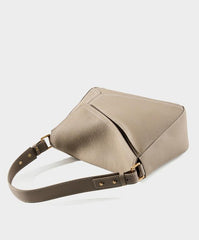 Women's Geometric Pebbled Leather Shoulder Bag | Timeless Leather Crossbody Bag