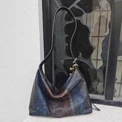Handcrafted Luxurious Italian Full Grain Leather Hobo Bag Trio Vibrant - Alexel Crafts