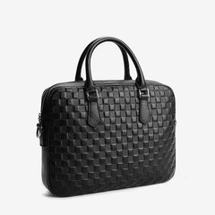 Cowhide Leather Laptop Bag, Ladies' Briefcase, 14 Inches Laptop Bag, Men Work Tote, Business Shoulder Bag, Fashion Designer Laptop Bag