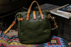 Cowhide Leather Women's Shoulder Bag, Handmade  Italian Tanned Grain Leather Crossbody Bag, Men's American Retro Casual Bag