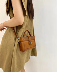 Handcrafted Calfskin Leather Classic Box Bag, Women&#39;s Leather Box Shoulder Bag, Designer Bag, Classic Crossbody Bag, Shoulder Bag
