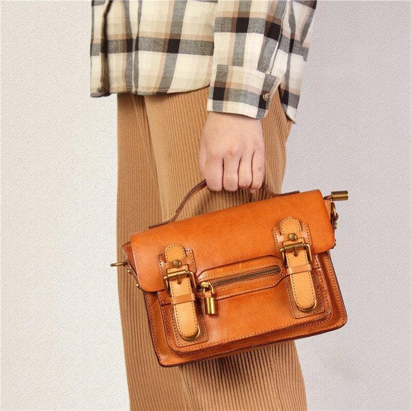 Small Purse Vegetable Tanned Leather, Original Crossbody Handmade Handbag, Luxury Leather bag, Veg Leather Shoulder Bag, Gift For Her, Tan