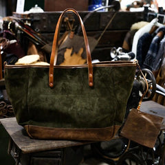 Italian Cowhide Leather Suede Large Tote Bag, Leather Everyday Bag, Leather Laptop Bag, Weekend Bag, Casual Men's Shoulder Bag, Mummy Bag