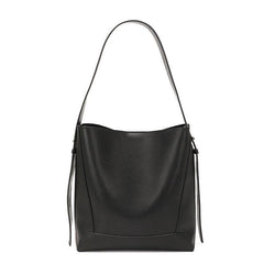 Minimalist Bucket Bag in Genuine Leather, Leather Shoulder Bag, Chic Crossbody Bag, Gift for Her