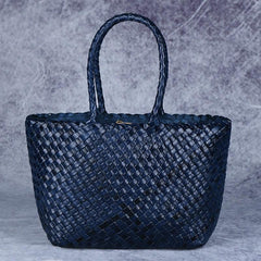 Woven leather bag, handmade full grain leather bag, Minimalist women's Bag, Handbag, Soft Leather Tote, Daily Bag, Gift for Her